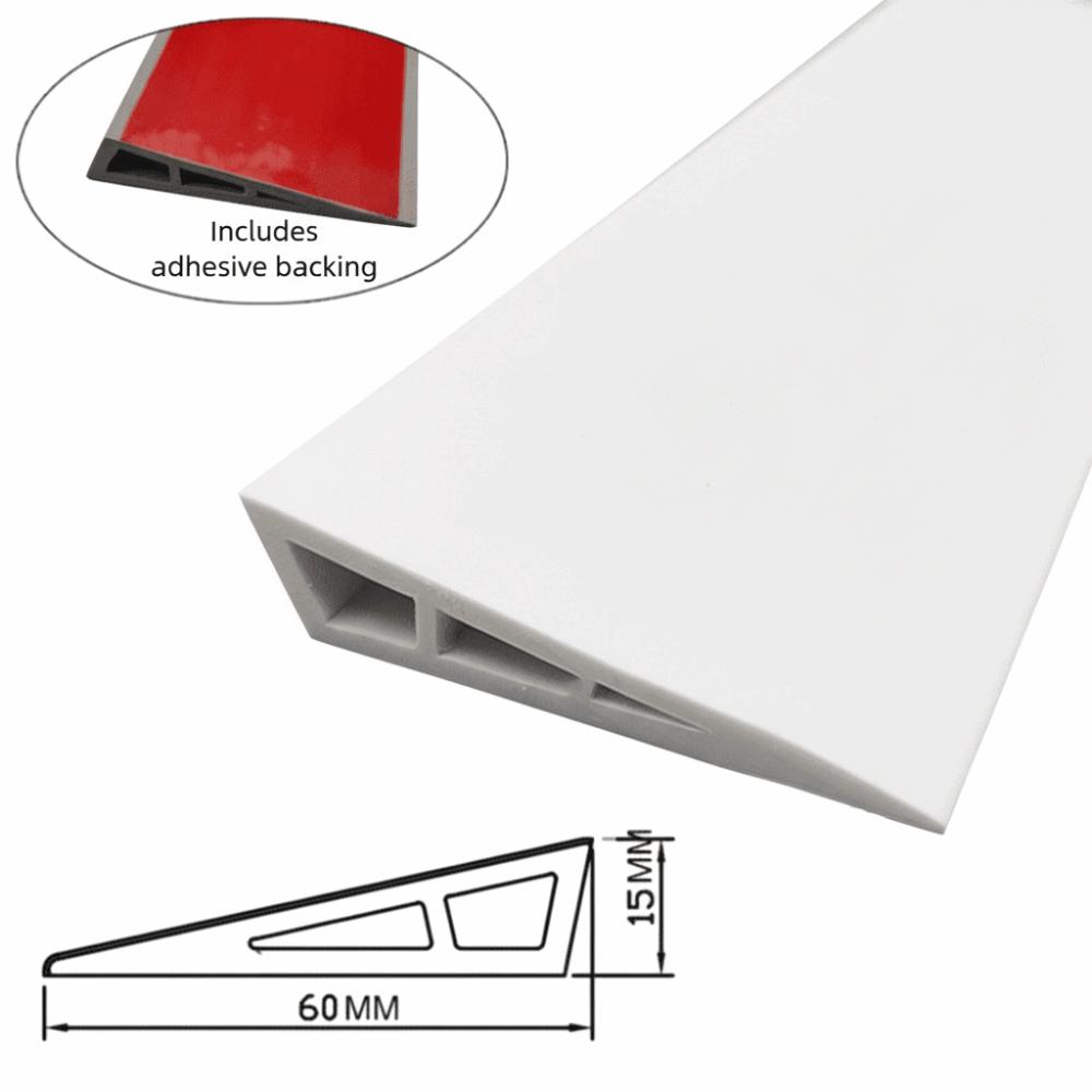 Universal Carpet To Tile Rise Threshold Ramps 60cm Self Adhesive Wheelchairs Ramps Soft PVC Home Steps Household