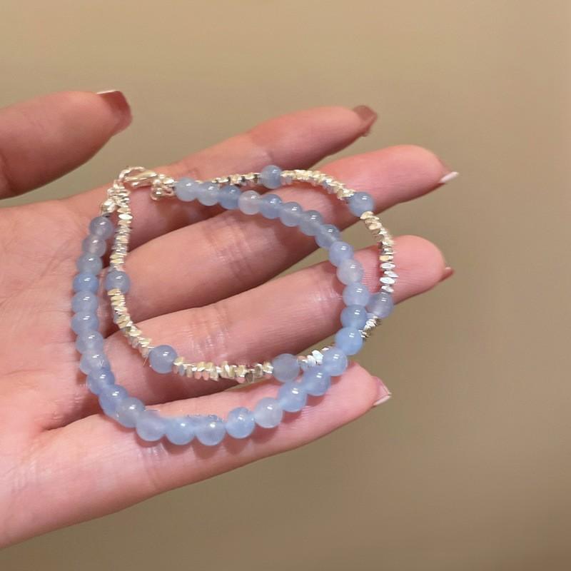 French light luxury zircon pearl broken silver bracelet, niche simple and versatile bracelet, bracelet, summer women's jewelry.