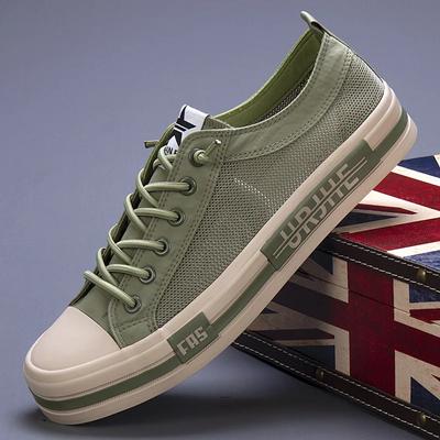 Men's Shoes Low Help Canvas Shoes 2024 Spring Summer Leisure Skateboard Shoes Breathable Comfortable Flat Shoes Vulcanized Shoes