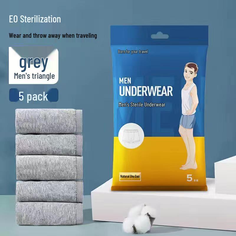 Męskie Duże Jednorazowe Bawełniane Majtki - Oddychające, Bez Prania, Sterylne, Idealne na Podróże, Biznes i do Hoteli.