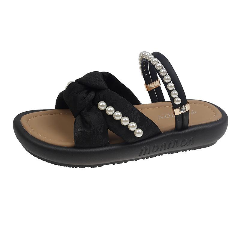 Muffin sole sandals women's summer new platform fashion versatile with skirts two wear beach shoes