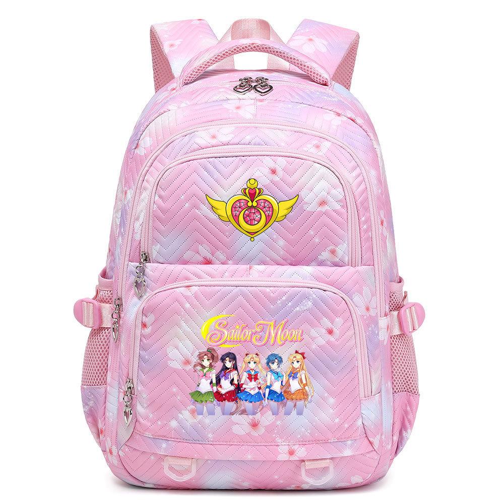 03 Beautiful Girl Print Multi-Compartment Junior High School Schoolbag Cute And Lightweight Girls Backpack Youth Backpack