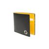 Gucci Interlocking G Bi-Fold Wallet Black Pebbled Leather Yellow Interior Silver Hardware Card Holder for Men Daily Use Business 610464-CAO2N-1041