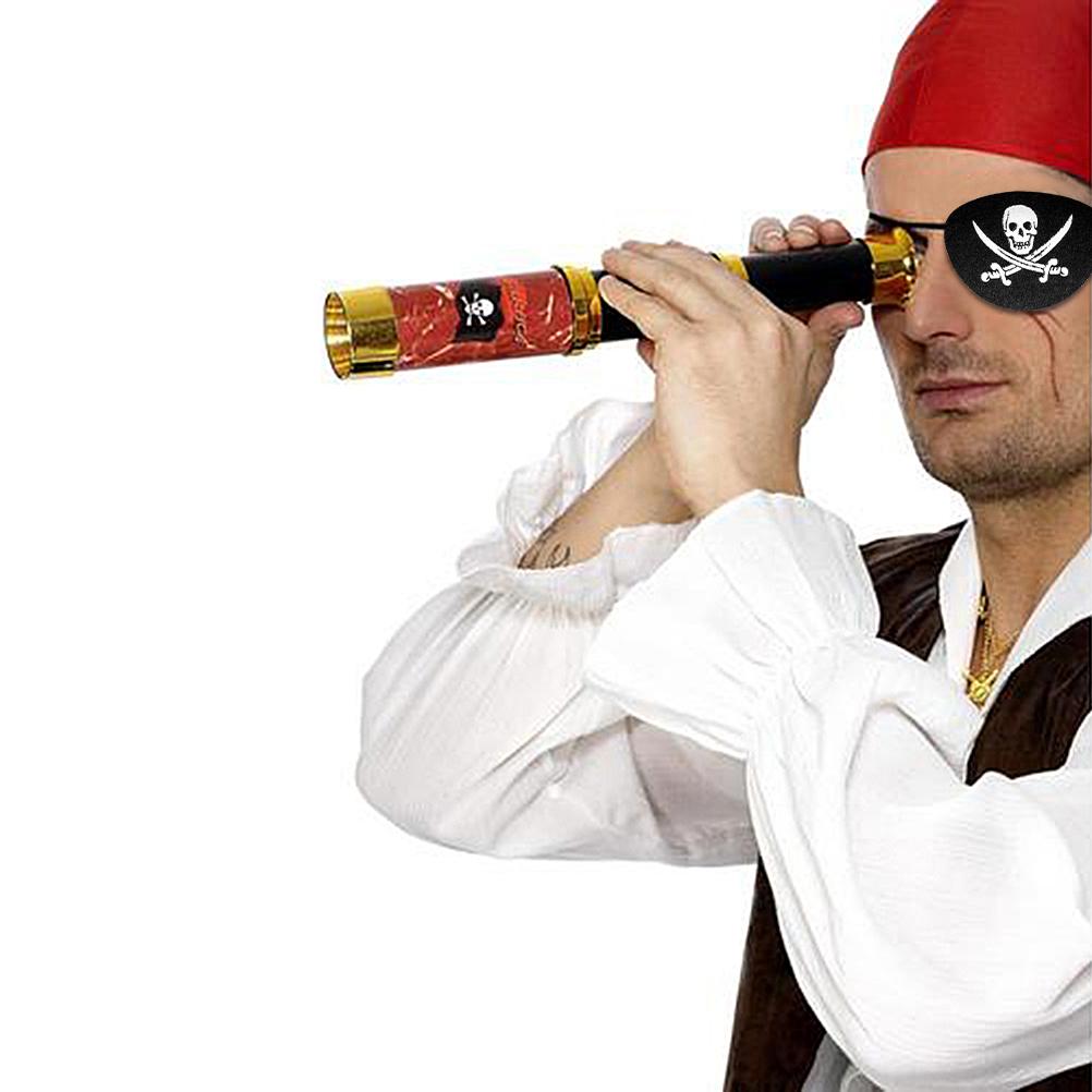 12pcs Single Pirate Eye Mask Halloween Pirate Theme Party Supplies Rope Felt Skull (with Knife) (Please Note When
