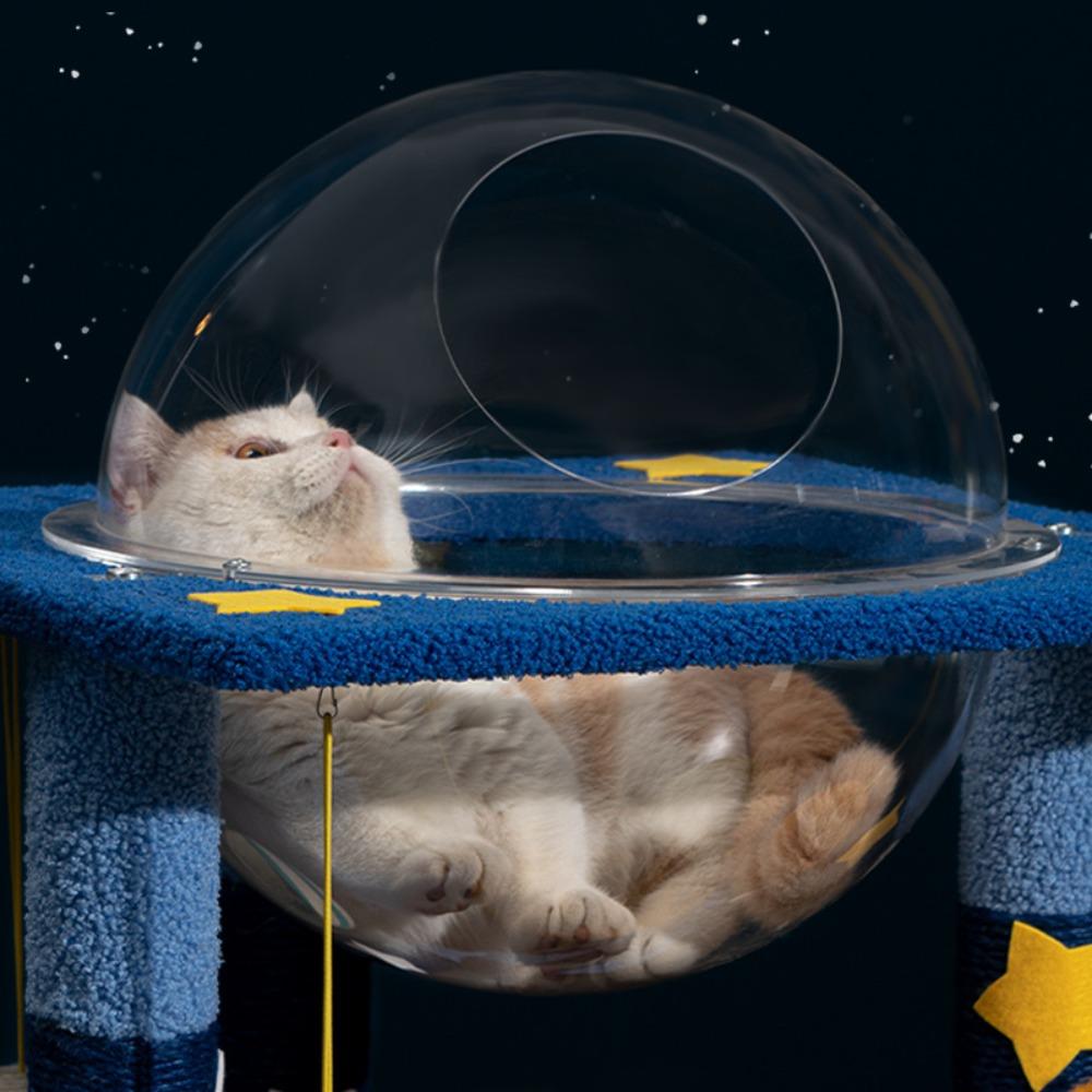 Space capsule cat climbing frame cat nest integrated cat small apartment sisal cat shelf cat scratching column tree does not occupy cat toys
