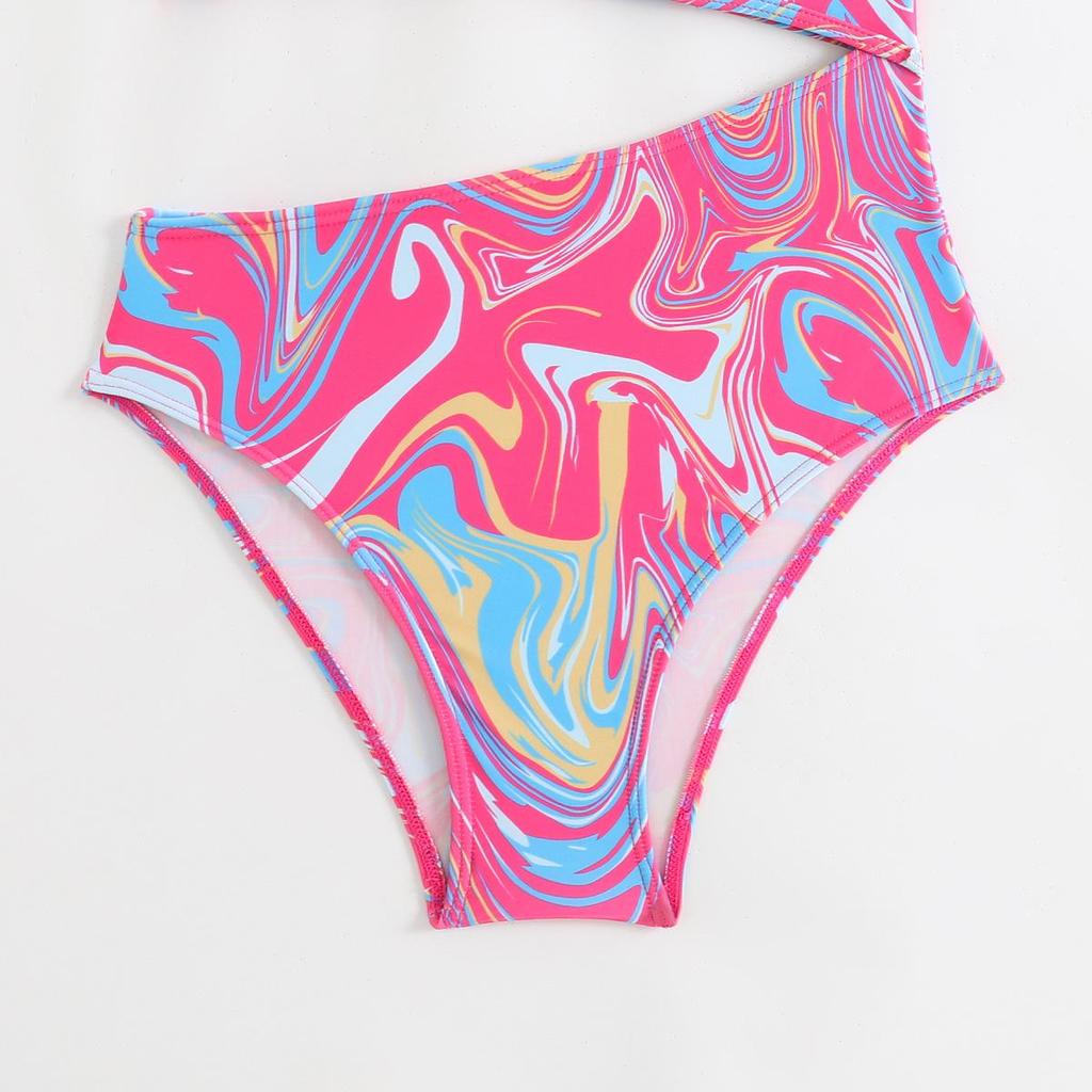 European and American Print Push-Up Bikini - Slimming, Sexy One-Piece Swimsuit for Women