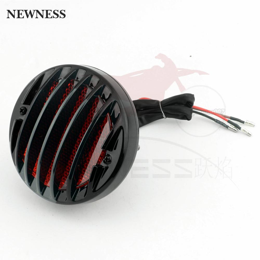 

12 В для мотоцикла, задний стоп-сигнал, лампа для гриля, круглый декоративный кронштейн для лампы для Harley Chopper чёрный