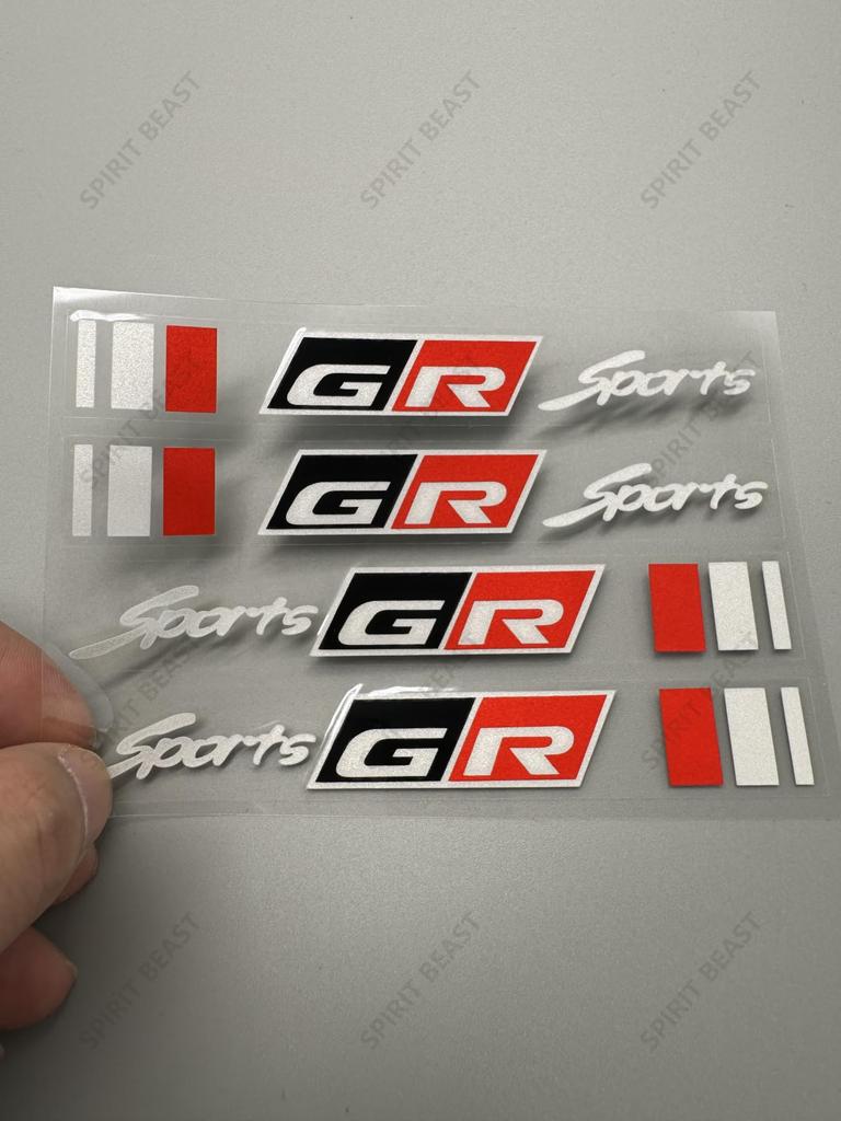 GR Wiper Sticker, 4 Pieces, 2 On Each Side, Car