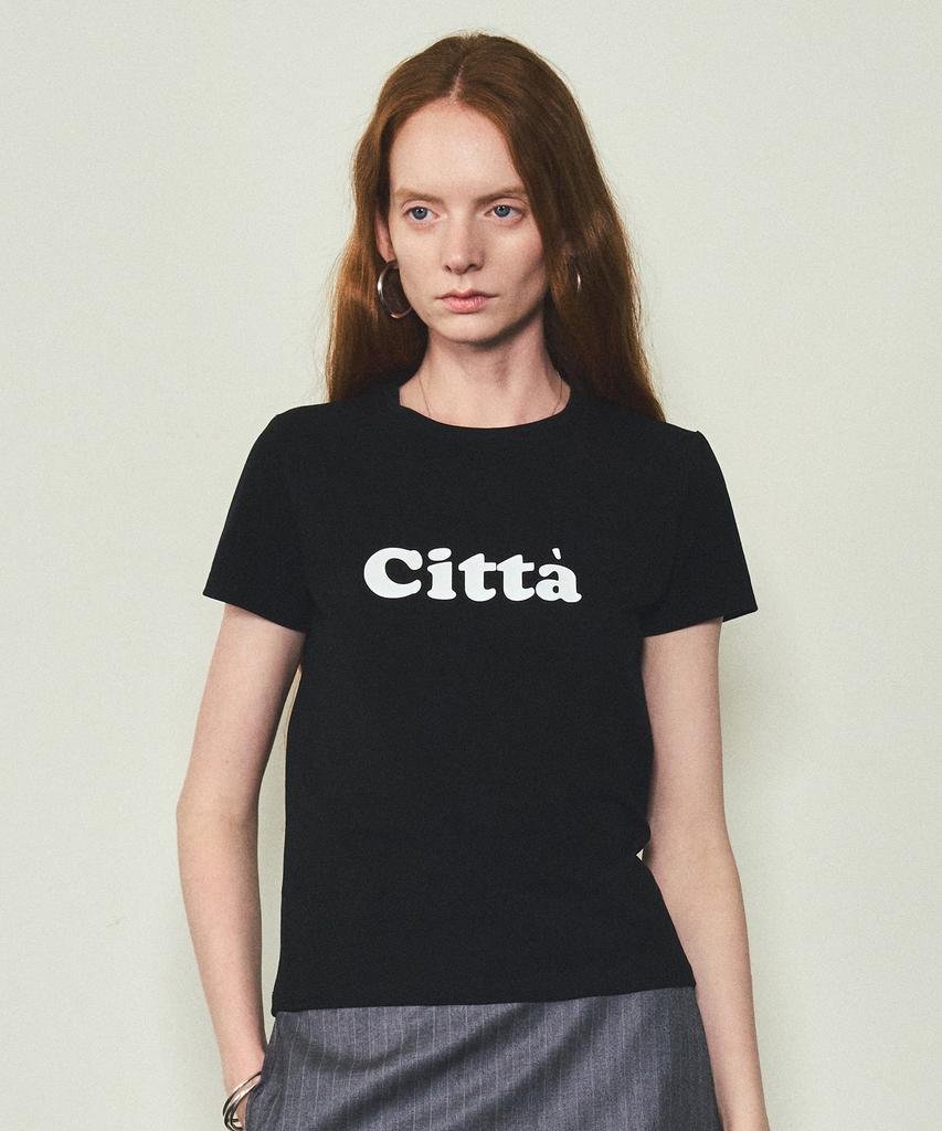 CITTA Signature Logo Short Sleeve T-Shirt_Ctt332 (Black)