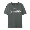 Fish Skeleton Bones Custom Plain Funny Luxury Designer T-Shirts Cotton T Shirt For Men Party Tee Shirts