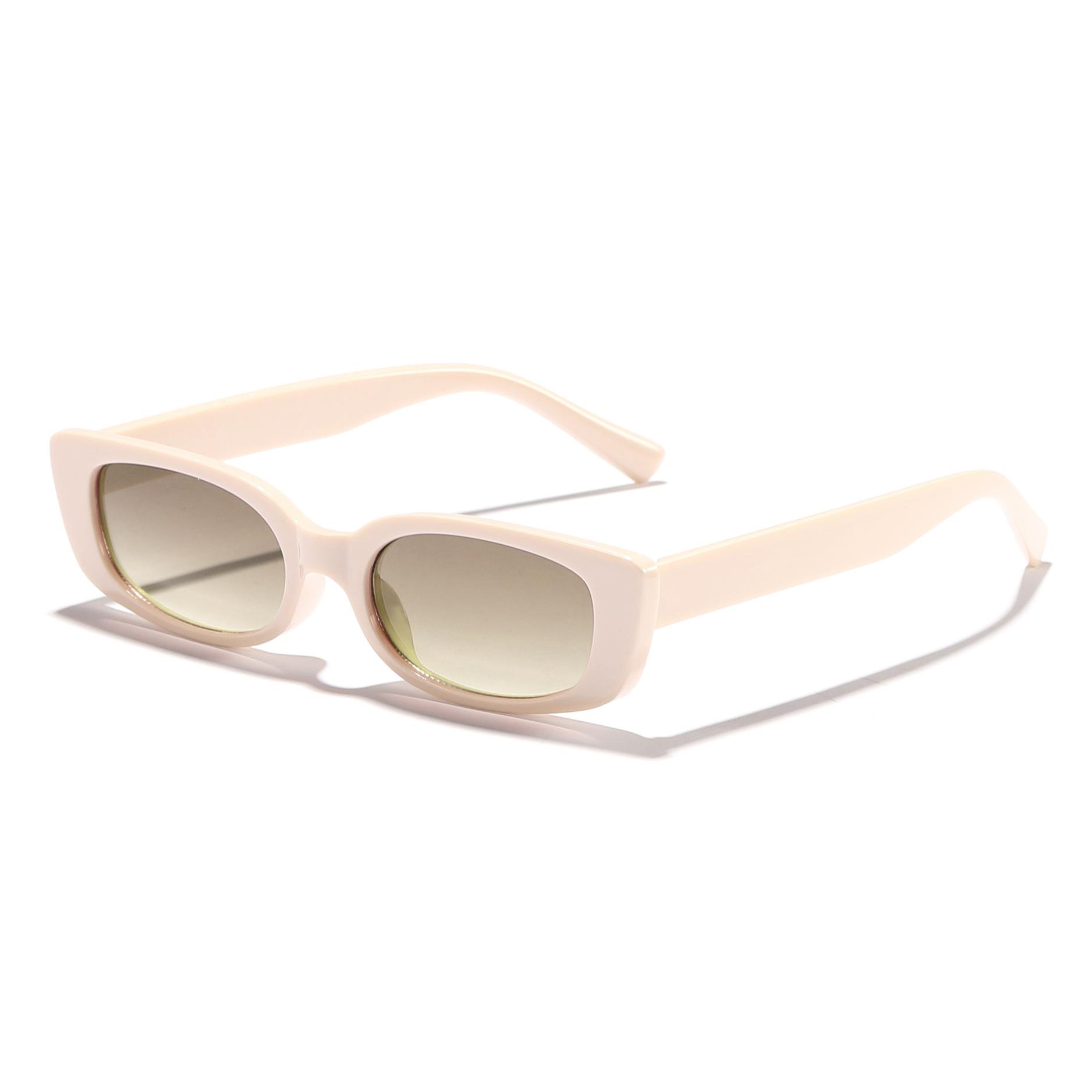 

New Retro Small Frame Rectangular Fashionable Sunglasses for Women Jelly Colored Sunshade Sun Glasses UV400 Eyewear 1PC