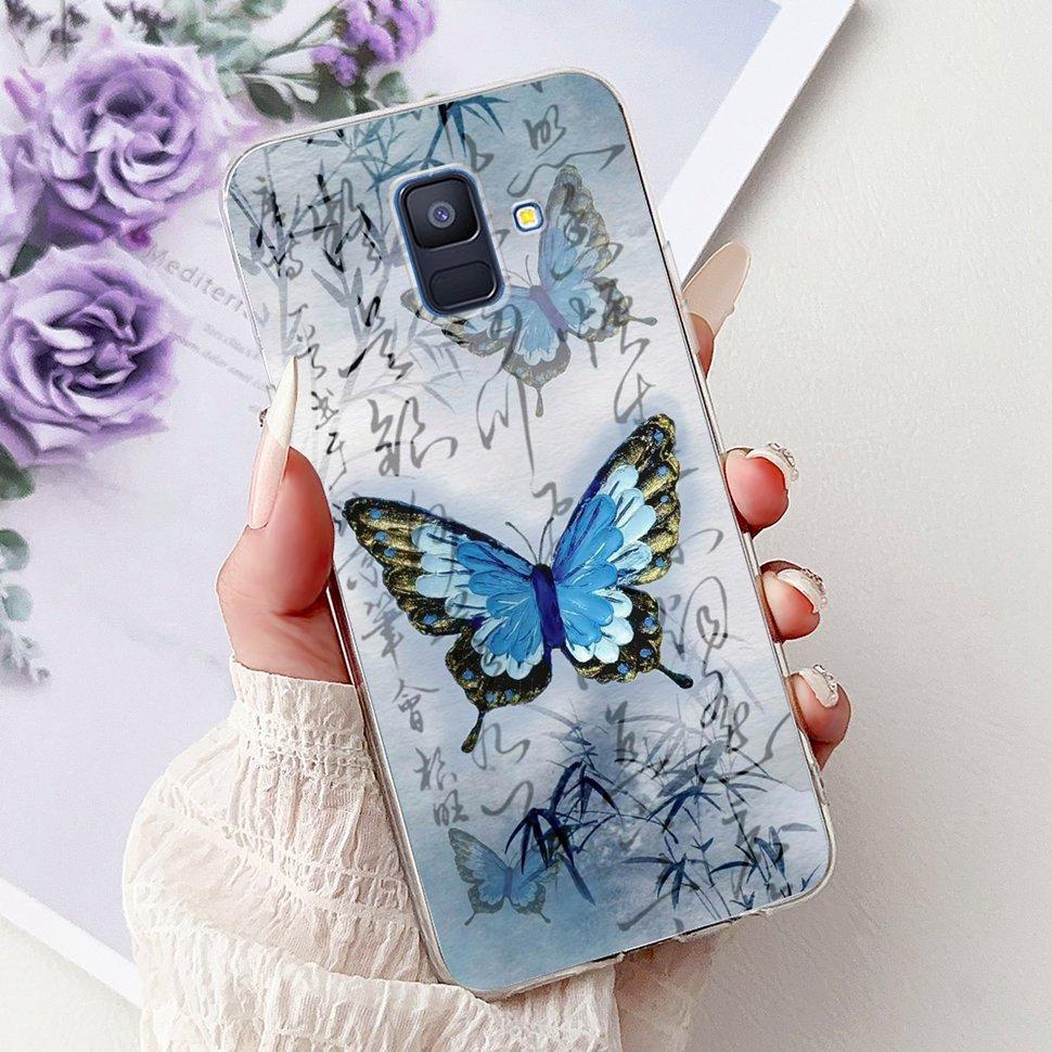 For Samsung Galaxy A6 2018 Case Luxury Painted Cover Soft Silicone Phone Case For Samsung A 6 A6 GalaxyA6 2018 Back Cover Coque
