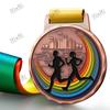 Running Runner Gold Medals Trophy Award With Neck Ribbons Express Medal Various Souvenir School Sports Prize Gift Custom Made