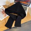 Wool Knitted Solid Color Scarf: Winter Warmth, Versatile Neck Warmer for Women, Couples, and Students