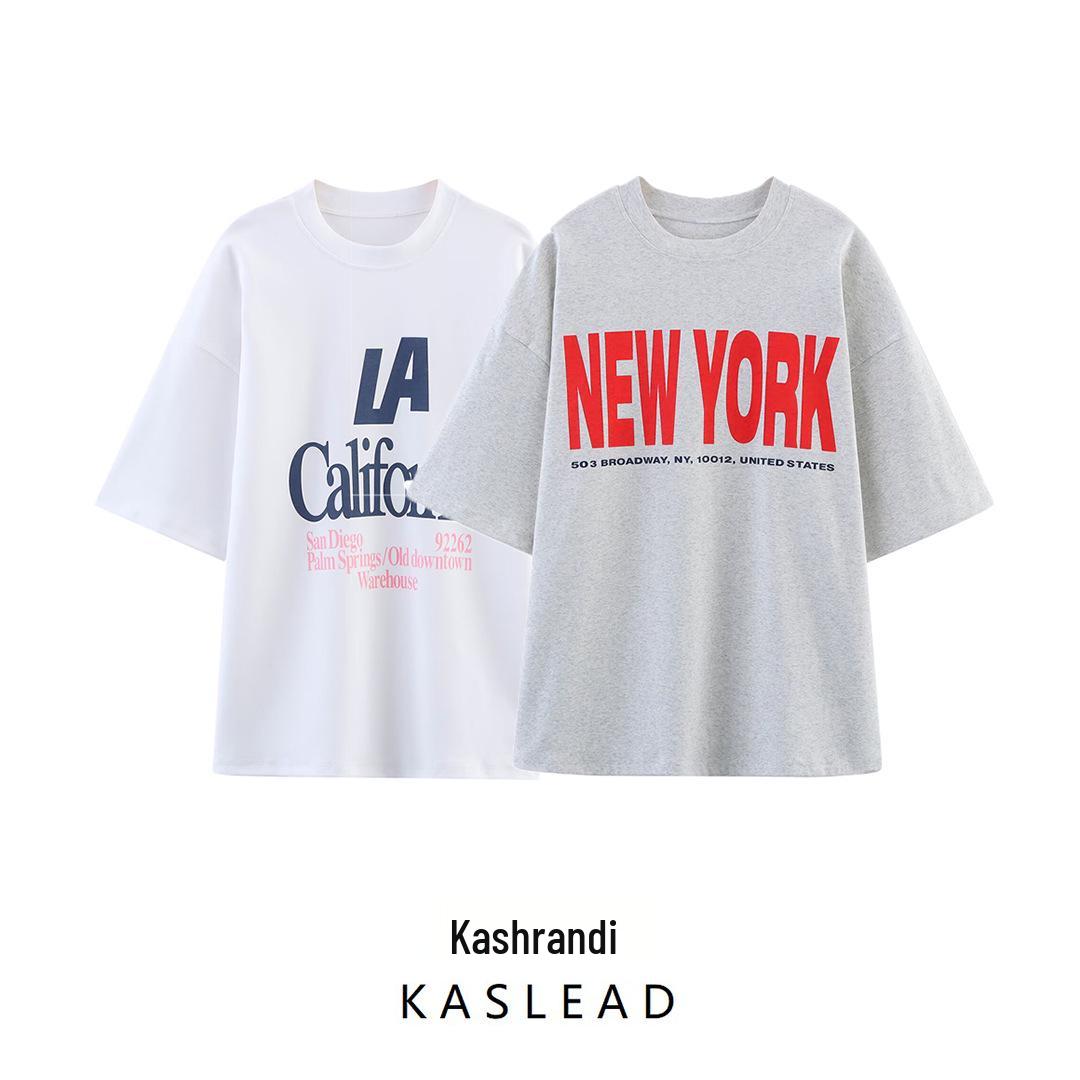 

2025 Spring Women s Fashion: Casual Loose-Fit Printed T-shirt XS