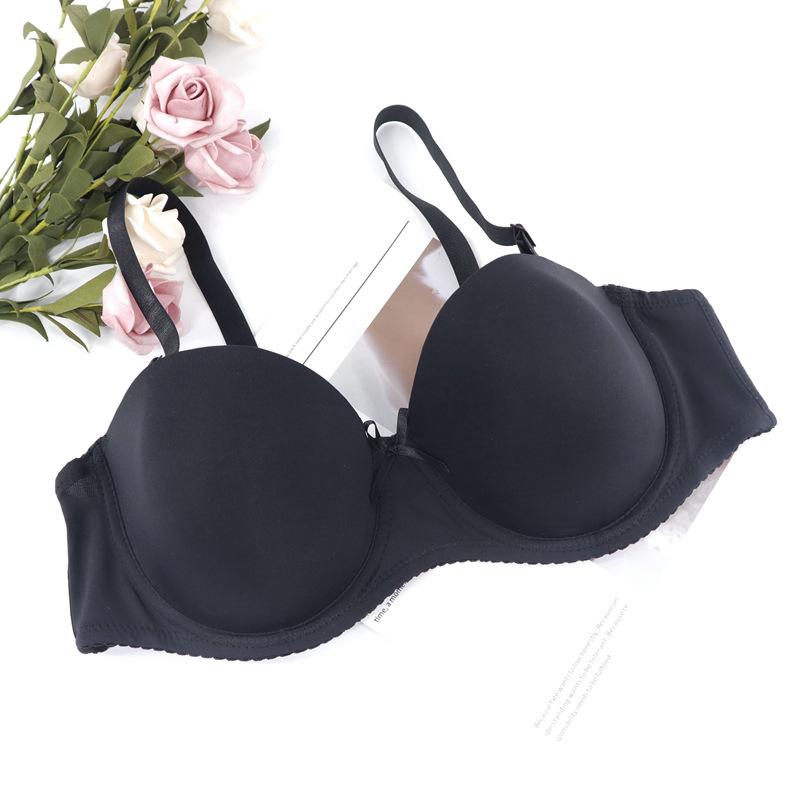 Glossy Large Size Bra Strapless Non-slip Beautiful Back Bra Thin Half Cup Seamless Invisible Dress Underwear