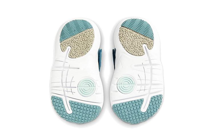 Nike Flex Advance Abrasion Resistant Low top Toddler Shoes Beige White Blue Infant And Toddler CZ0188-001