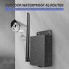 Wodoodporny Router 4G Zewnętrzny z Gniazdem na Kartę SIM Antena 5Dbi Router Ścienny do IPC Maks. 15 Urządzeń Wysokie Bezpieczeństwo Wersja UE Wersja UE Czarny