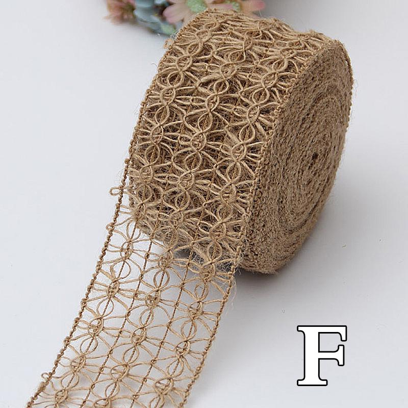 Ruban Toile De Jute Naturel - 3 Rouleaux De 10m - Décoration Vintage