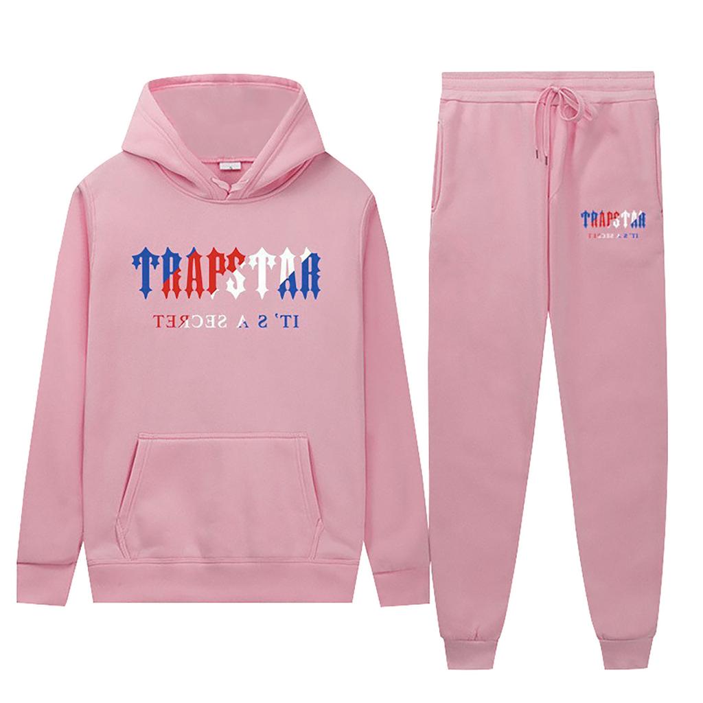 Women's Hooded Athletic Tracksuit Unisex Two-Piece Running Clothing Long Sleeve Pullover Hoodie Sweatshirt + Track Pants Set