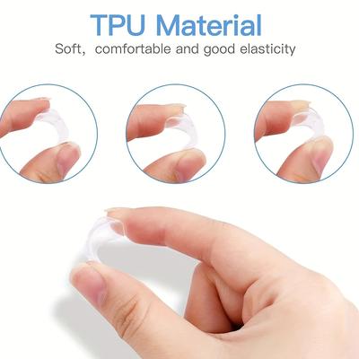 8pcs Pack Plastic Ring Size Adjuster Pads - Invisible Ring Sizer Reducer for Loose Rings-Comfortable &Secure