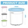 4Pcs Ice Cream Pints Cups For NINJA- CREAMIs NC299AMZ/NC300s Series Ice Cream Maker Replacements Storage Jar With Sealing Lids