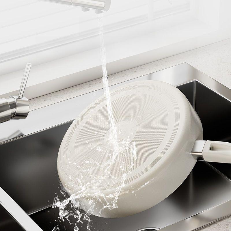 Thickened Uncoated Flat Bottomed Frying Pan Kitchen Dual-use Frying Pan Non Stick Frying Pan Vegetable Frying Pan Electric Gas Universal Pot