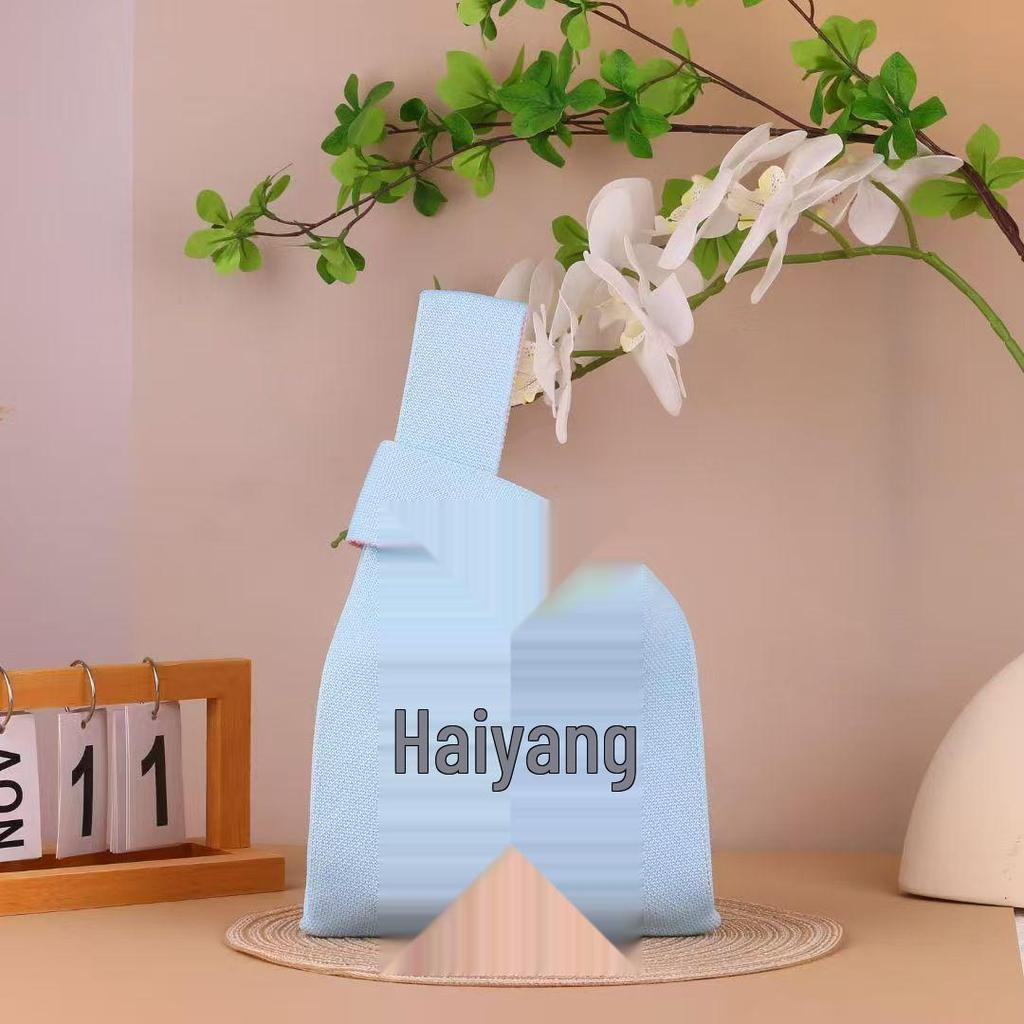 Luoyang Peony Knit Tote Bag - Korean Style Cartoon Design, Casual Handbag, Perfect Festival Gift