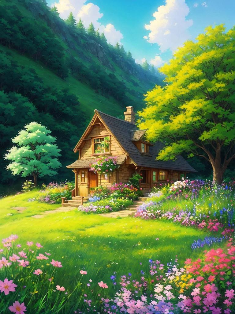 Dom Diamentowa Mozaika Krajobraz Haft Krzyżykowy Góra Cyrkonie Obraz Kwiat Malarstwo Ulica Ręcznie Robione