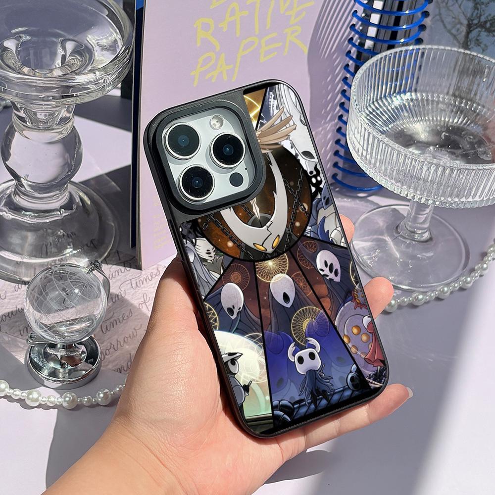 Super fashion Hollow Knights game Phone Case for iPhone 17 16 e 15 14 13 12 Pro Max Sheepskin Silver-edged protective case