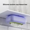 New Silicone Suction Cup Tissue Box Large Capacity Desktop Tissue Drawer Anti-Wear Super Soft Durable Car Tissue Box