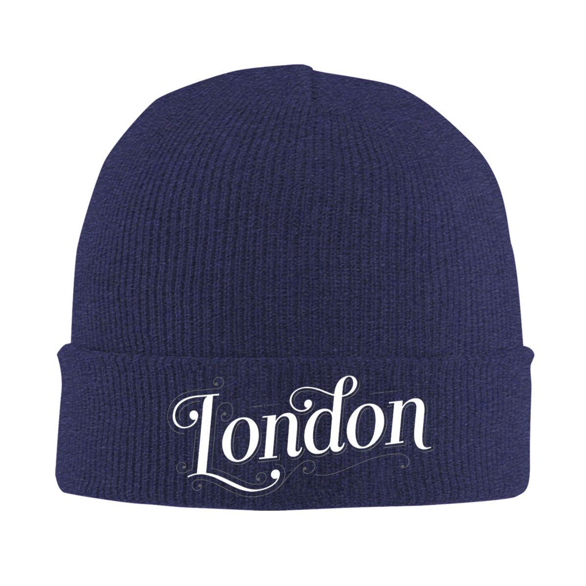 

London UK England Warm Knitted Cap Fashion Bonnet Hat Autumn Winter Outdoor Beanies Hats for Men Women Adult One Size