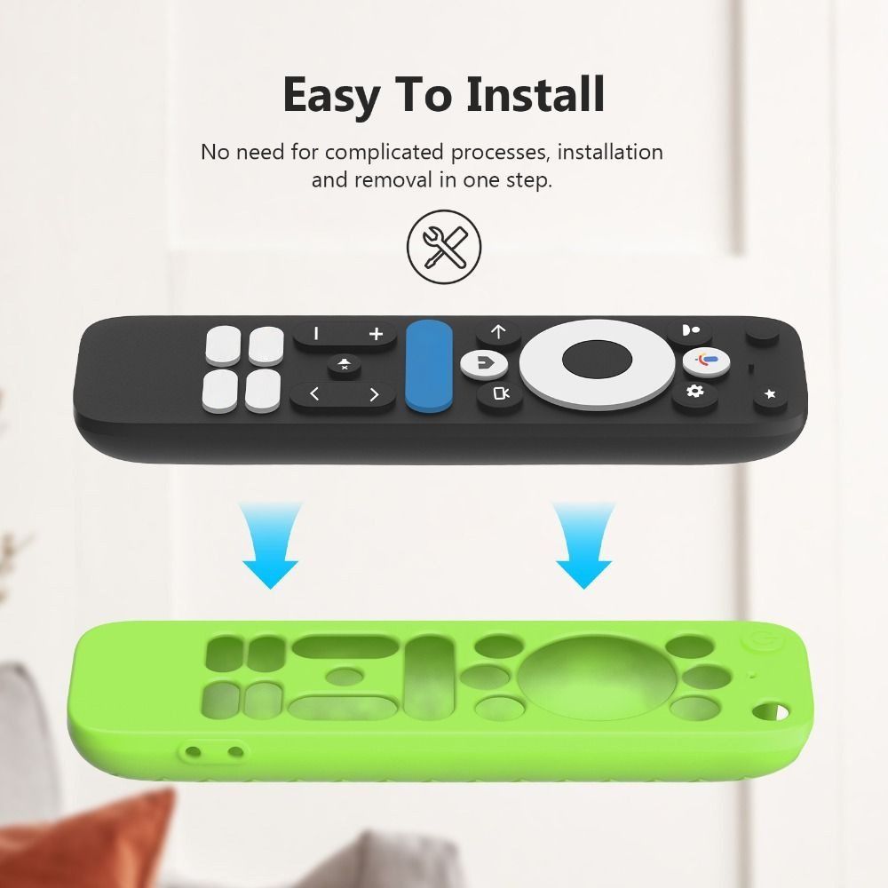 New Silicone Protective Case with Lanyard Protector Soft Shell Shockproof Remote Control Sleeve for onn.GoogleTV Box 4K Pro 2025