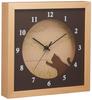 Wall Clock DECLOCK Verdure Cat Natural Width 22 X Height 22 X Thickness K-ART.JAPAN DC-3008 4.5cm