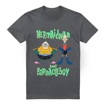 SpongeBob Schwammkopf T-Shirt für Herren, Meerjungfrauenmann und Blaubarschjunge