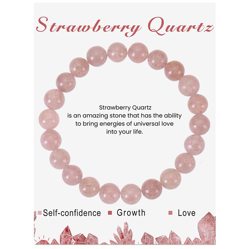 Natural Stone Beaded Bracelets With Card 8mm Apatite Amethysts Carnelian Tiger Eye Stone Stretch Bracelets For Women Men