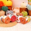 Harvest Ribbon for Gift Wrapping Ribbons for Crafts Wreaths with Yellow Pumpkin Maple Hair Bows Party Home Decors