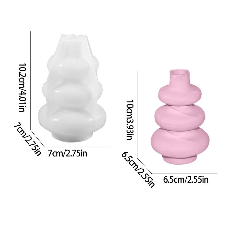 Resin Vase Mold Modern Style Resin Casting Vase Mould Multi-Function Creative Soft Silicone Mould For Making Flower Vases