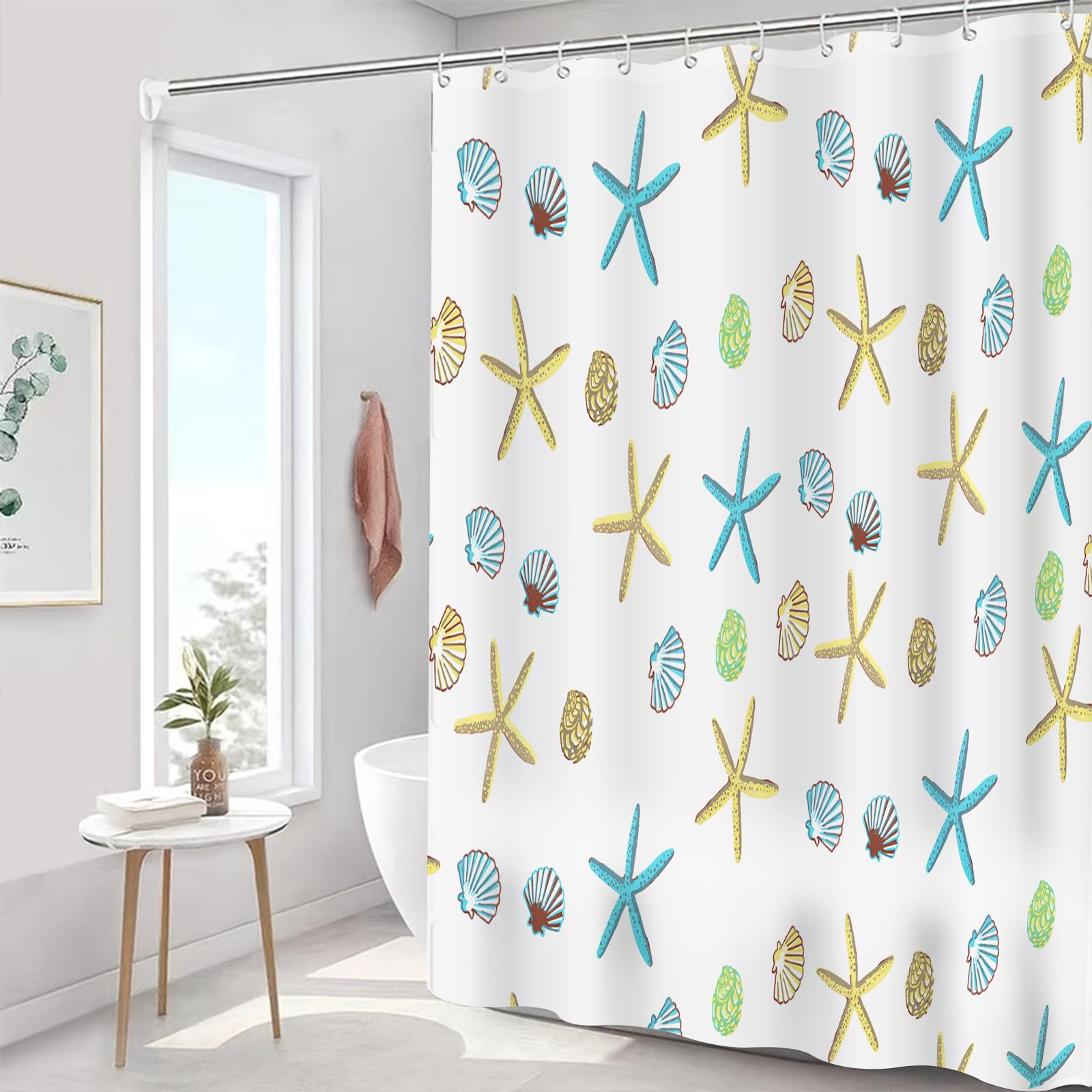 

Clear Shower Curtain PEVA Transparent Bathroom Liner Waterproof 180x200CM Bath Curtains Bathroom Mould Proof Curtains with Hooks 180*180cm