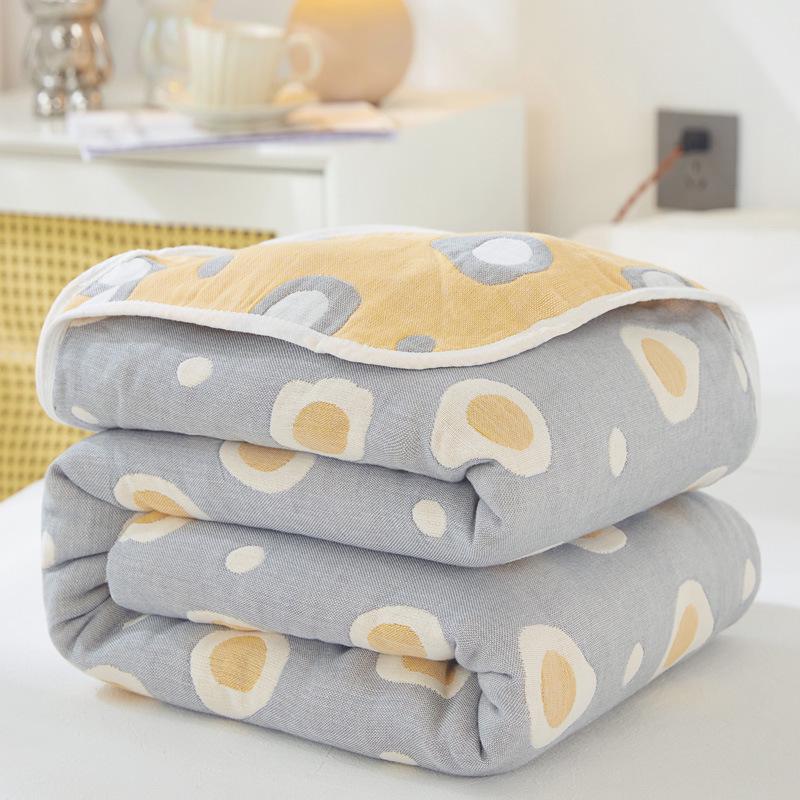 Premium A-grade Pure Cotton 6-Layer Gauze Comforter & Nap Blanket