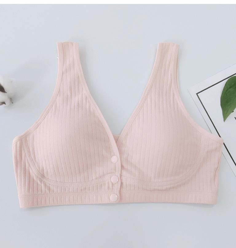 New 2025 Wire-Free Cotton Nursing Bra for Postpartum: Breathable, Front Closure, Plus Size