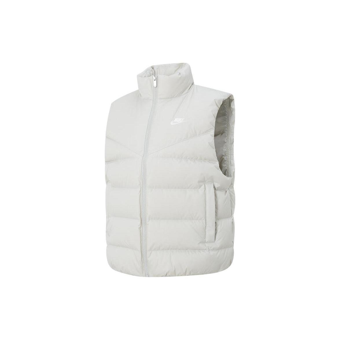 

New Nike Down Vest Women s White FZ1104-072 L