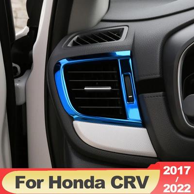 Dla Honda crv CR-V 2017-  2022 Stal Nierdzewna Samochodowa Deska Rozdzielcza Kratka Wentylacyjna Listwa Osłonowa Obudowa Wylotu Ramka Ozdobna Listwa Otaczająca