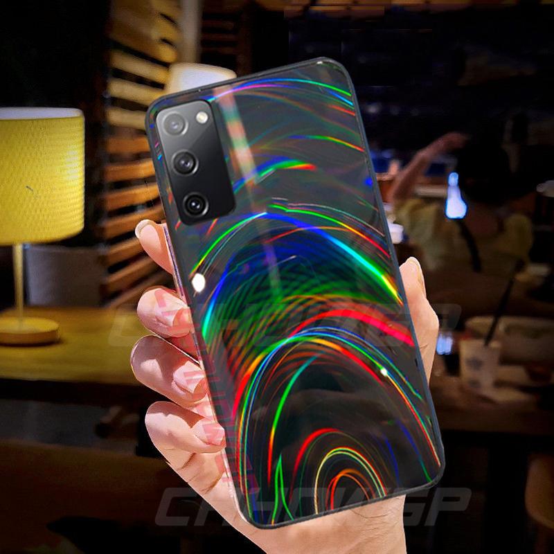

Градиентный радужный зеркальный чехол для Samsung Galaxy S20 FE Note 20 Ultra S10 Plus A21S A51 A71 A01 A11 A31 A41 A70 A50 A30 A20 A10 M11 M21 Laser TPU Cover Samsung Galaxy M30S чёрный