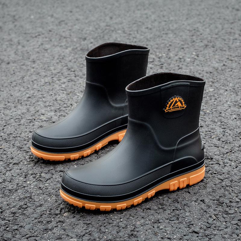 Men's Waterproof Non-Slip Mid-Tube Fashion Rain Boots