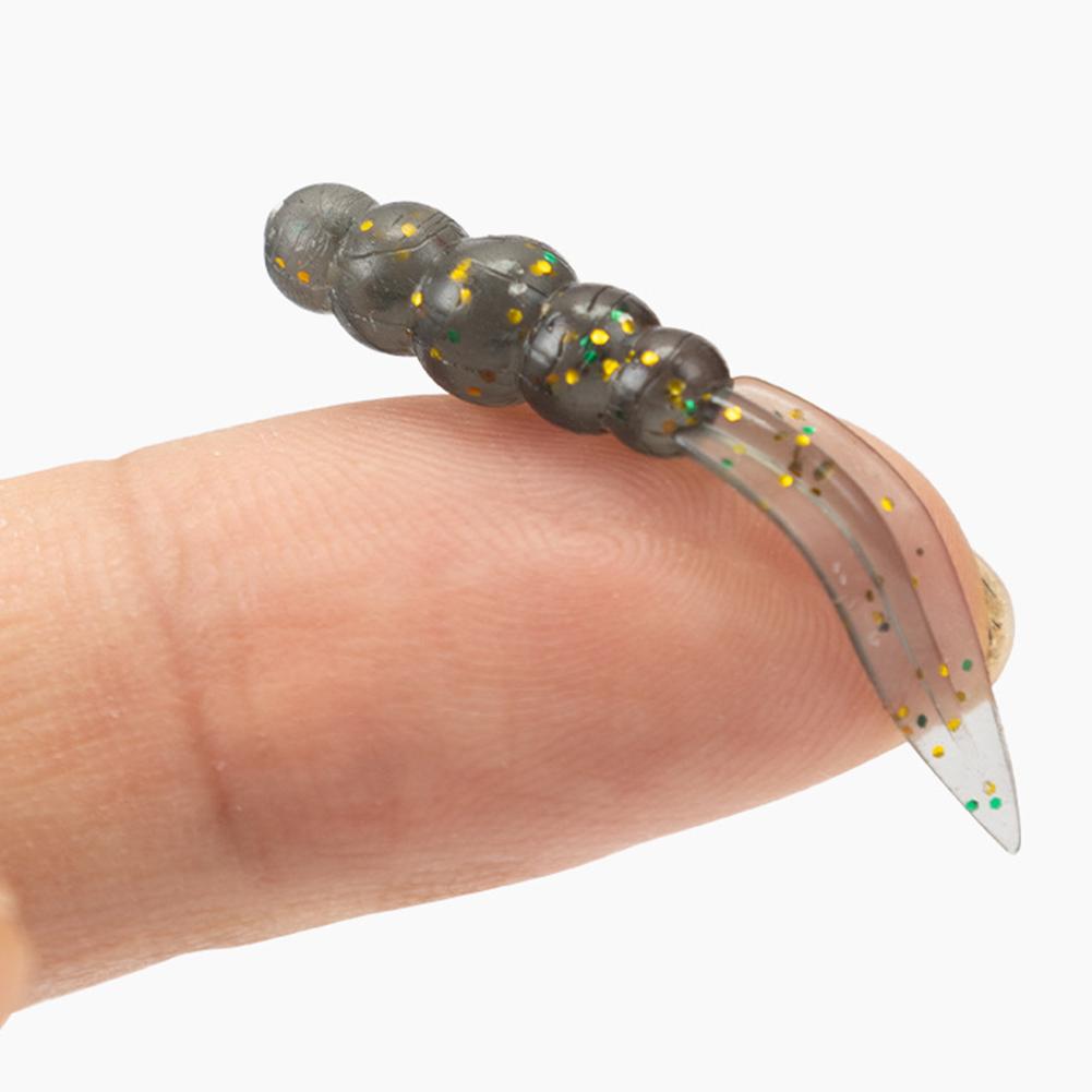 20Pcs New Mini Soft Fishing Lure 0.3g/35mm Silicone Willow Bait Swimbait Wobblers Worm Bass Carp Rockfishing Fishing Tackle