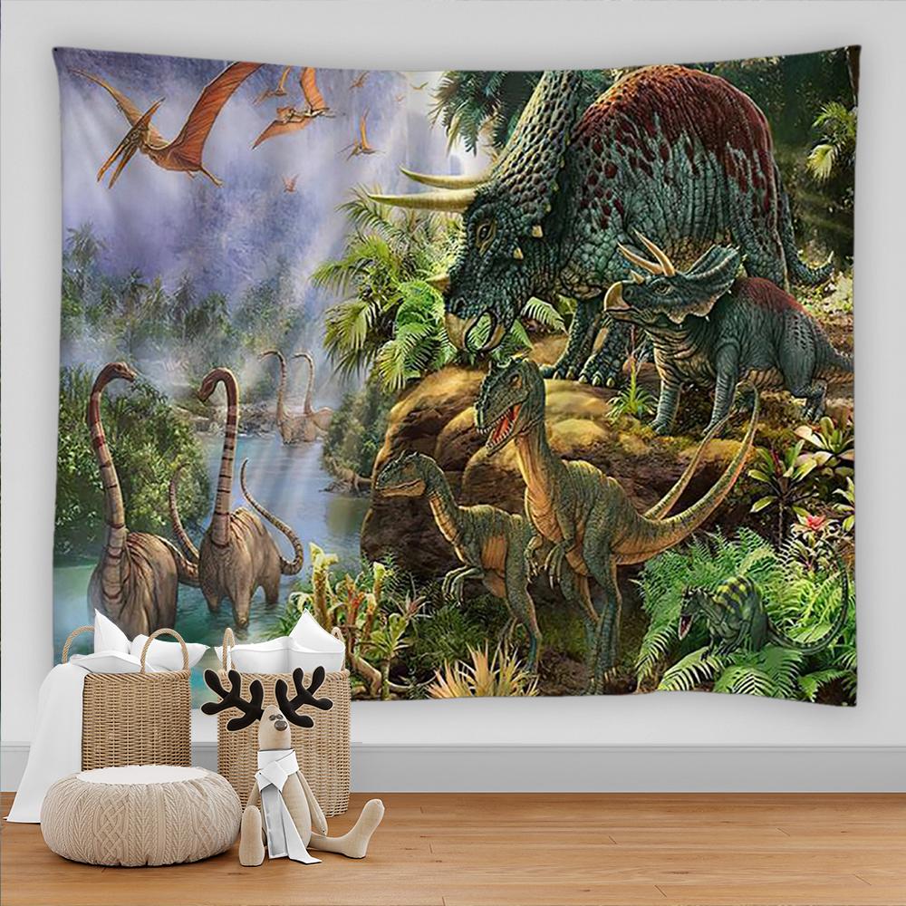 3D печать тигр, слон, волк, лиса, олень, гобелен, большой настенный психоделический гобелен, настенный гобелен в стиле бохо, Настенный декор 100X75CM