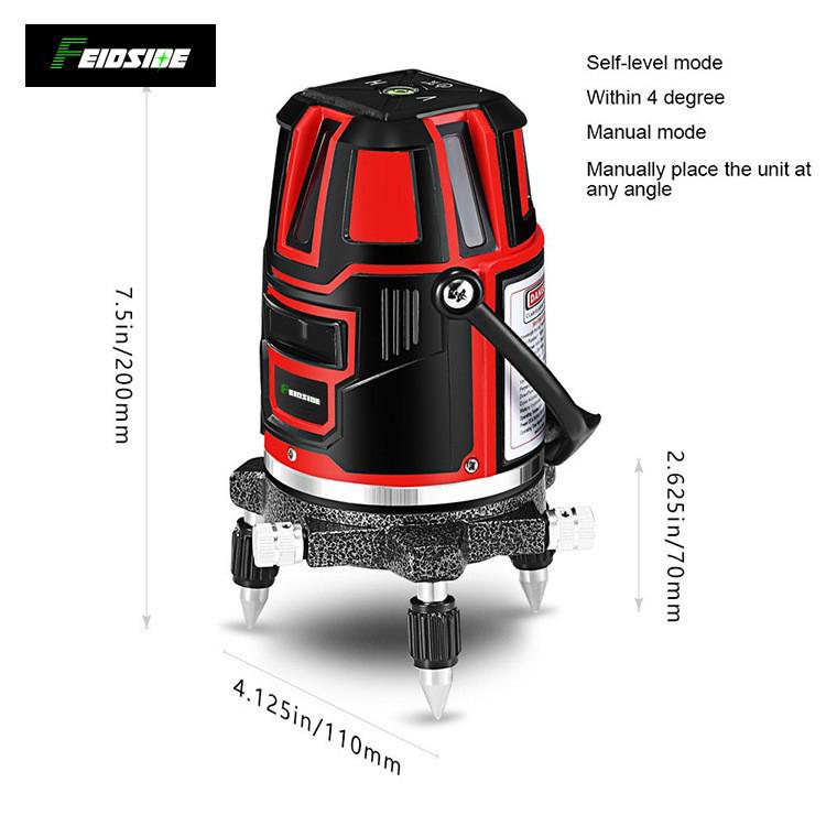 5-Line High-Precision Outdoor Infrared Level with Strong Light and Automatic Leveling