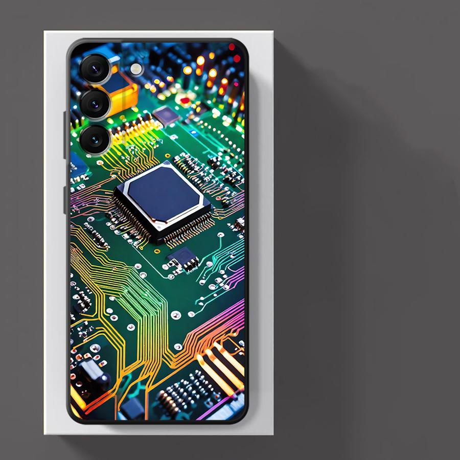 Funda Phone Cover Case for Xiaomi Redmi Note 9 10S 9S 11 10 11s 12s 14 13 Pro Plus 7 8 12 Pro Retro Circuit Board