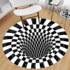 3D Rug Visual Illusion Anti-Skid Area Dining Room Mat Dia 60cm
